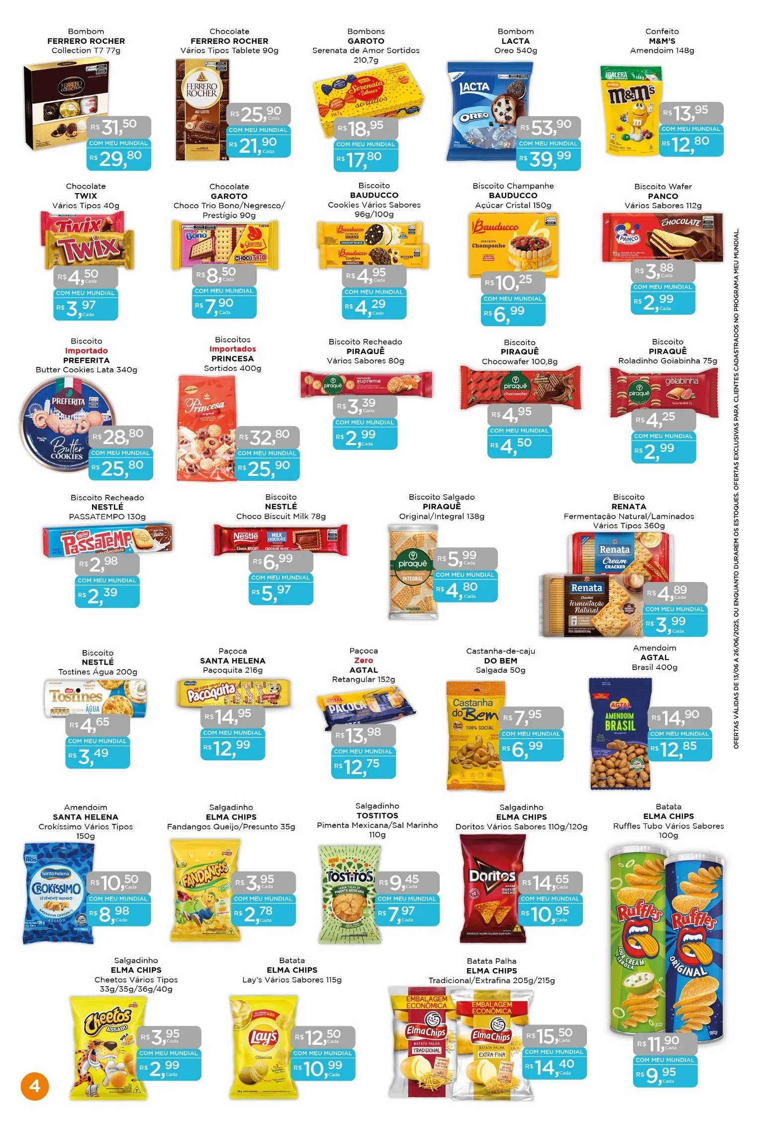 Encarte de Folhetos Supermercados Mundial 13 de junho até 26 de junho 2025 - Pagina 4