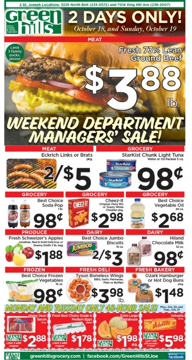 Weekly promotion Green Hills Grocery Sales spanning from October 15 to October 21 2025 - Page 4 for Catalogue 365