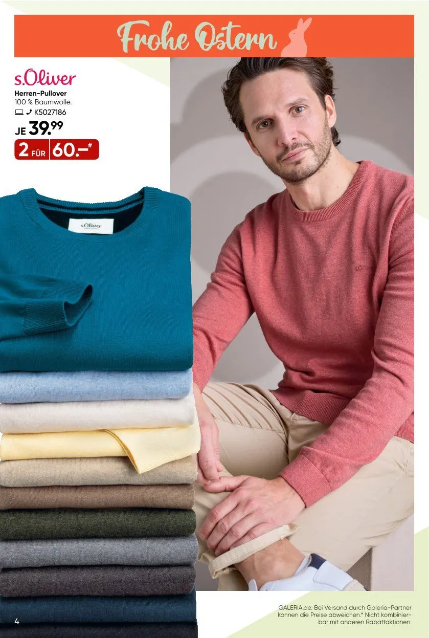 GALERIA Karstadt Kaufhof Prospekt von 3. April bis 8. April 2025 - Prospekt seite 4