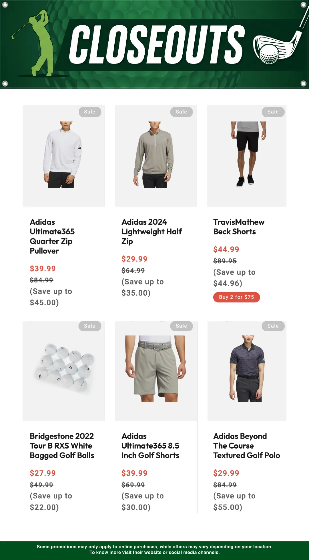 Weekly promotion Golf Discount Sales spanning from December 11 to December 24 2025 - Page 3 for Catalogue 365