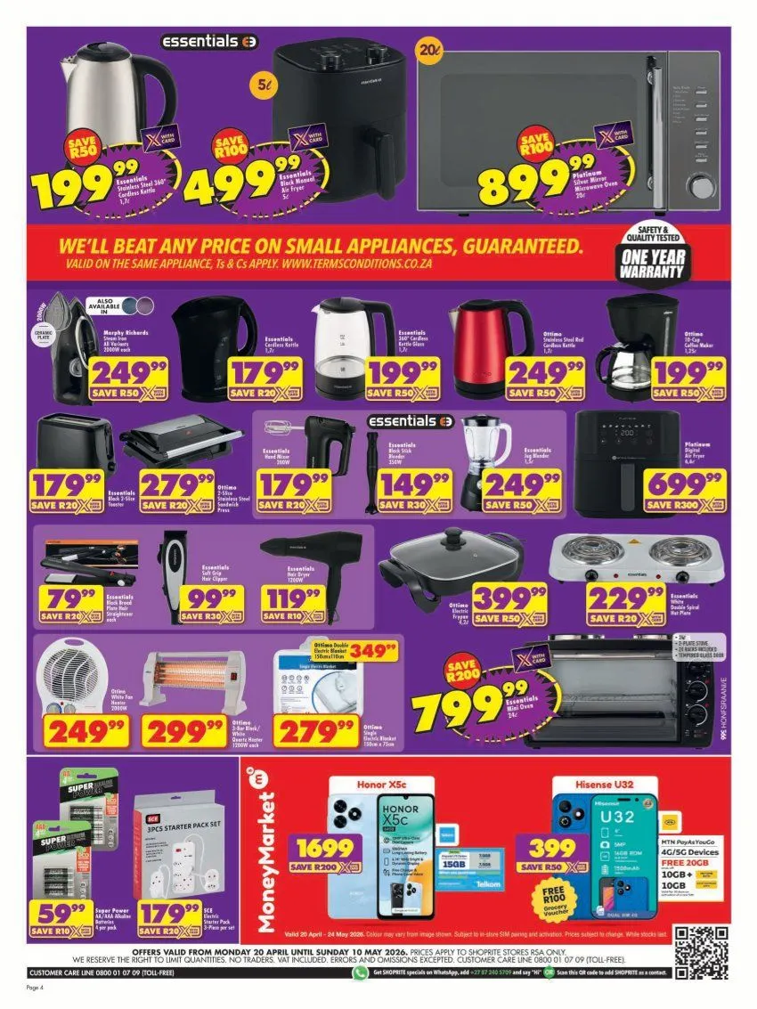  Shoprite Sales from 20 April to 10 May 2026 - Catalogue Page 4