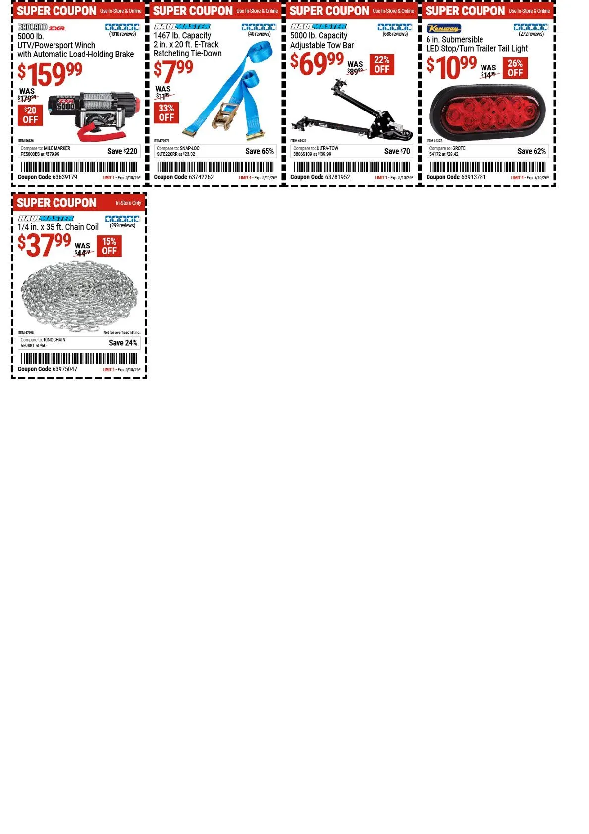 Weekly promotion  Harbor Freight weekly ads spanning from April 27 to May 10 2026 - Page 3 for Catalogue 365