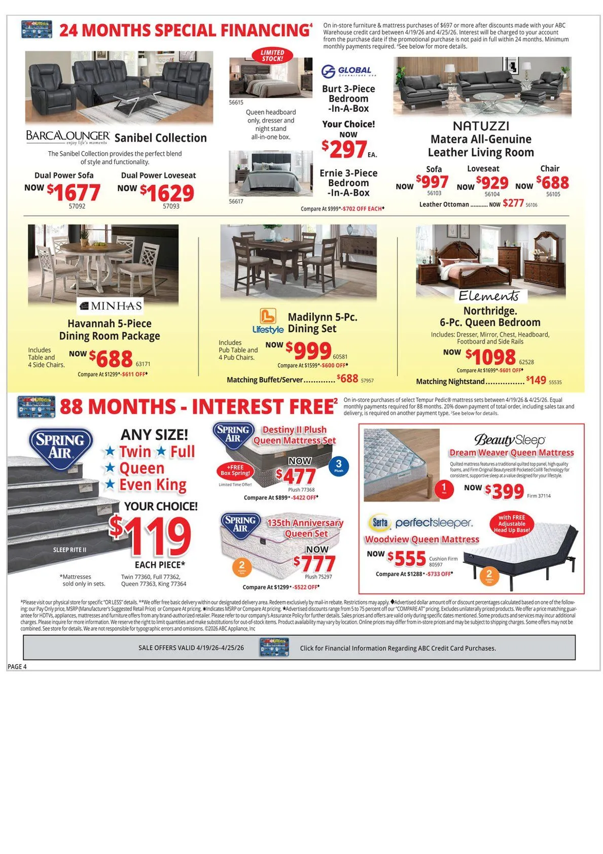 Weekly ad ABC Warehouse weekly ads from April 19 to April 25 2026 - Page 4