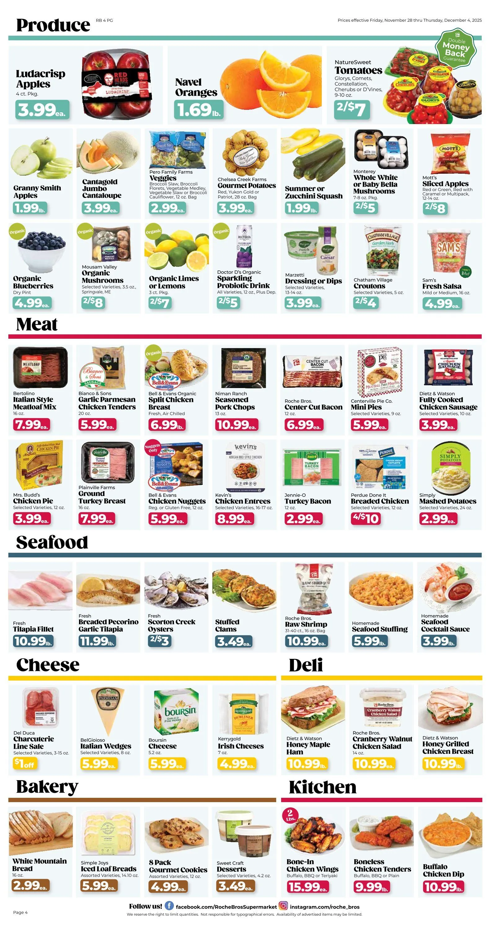 Weekly ad Roche Bros. Sales from November 28 to December 4 2025 - Page 4