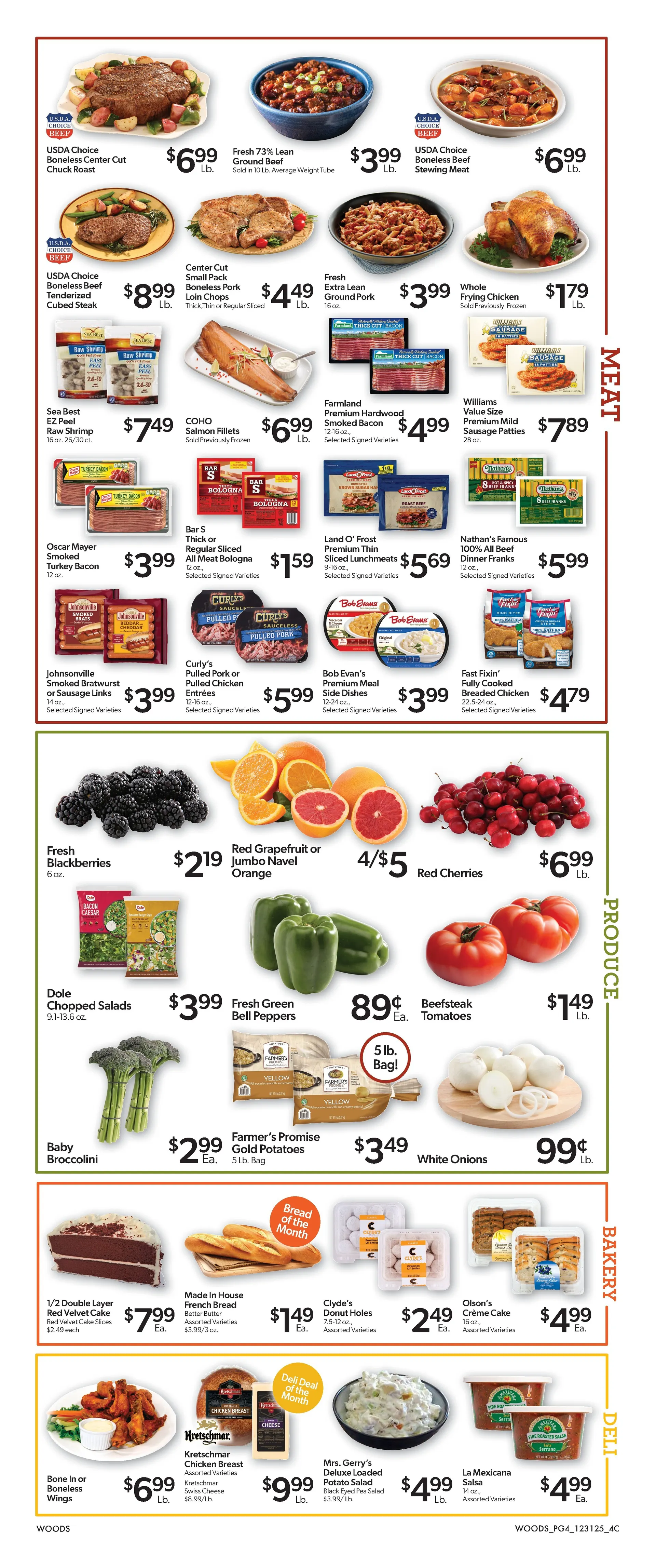 Weekly ad Woods Supermarket Sales from January 1 to January 6 2026 - Page 4
