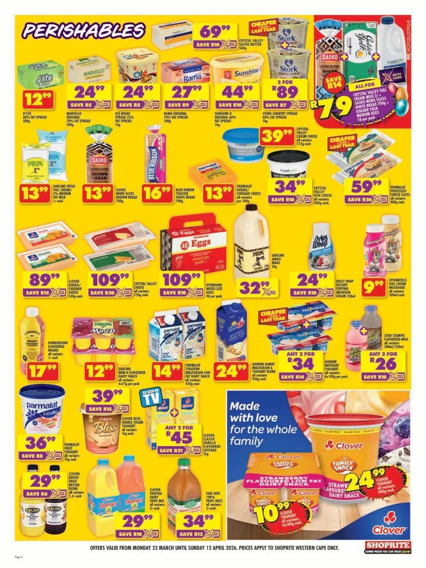 Shoprite Sales from 23 March to 12 April 2026 - Catalogue Page 4