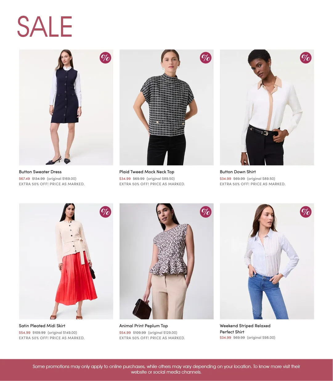 Weekly promotion Ann Taylor Sales spanning from April 9 to April 30 2026 - Page 3 for Catalogue 365