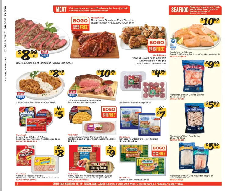 Weekly ad  Winn Dixie Sales from July 15 to July 21 2026 - Page 4