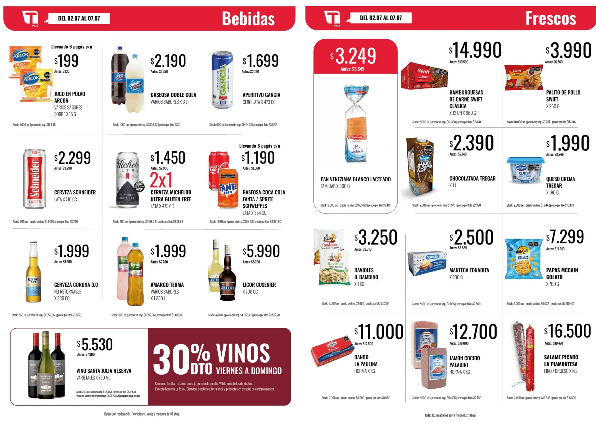 Ofertas de  Ofertas Supermercados Tadicor  2 de julio al 8 de julio 2026 - Página 4 del catálogo