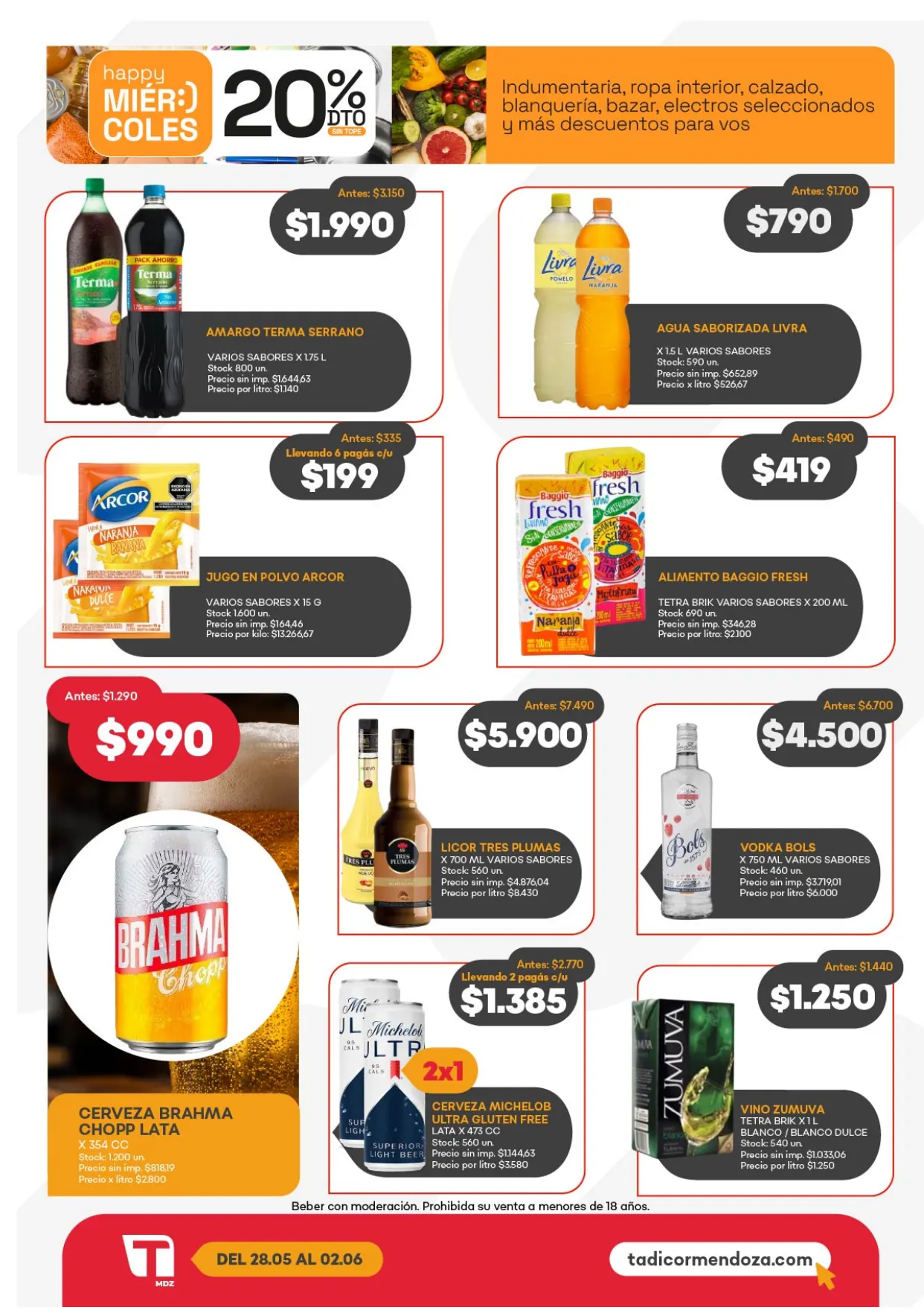 Ofertas de Ofertas Supermercados Tadicor  28 de mayo al 2 de junio 2026 - Página 4 del catálogo