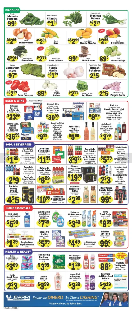 Weekly promotion Sellers Bros Sales spanning from July 15 to July 21 2026 - Page 4 for Catalogue 365