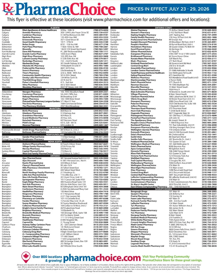 PharmaChoice  Sales from July 23 to July 29 2026 - flyer page 4