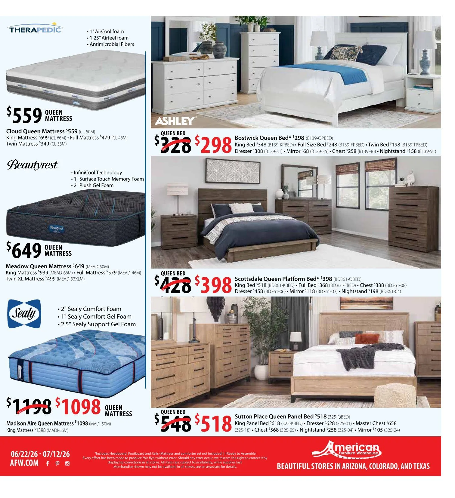 Weekly ad American Furniture Warehouse Sales from June 22 to July 12 2026 - Page 4