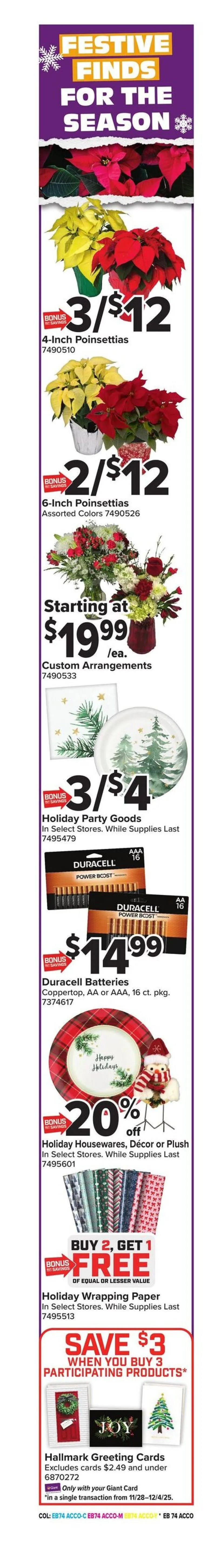 Weekly ad Giant Food Sales from November 28 to December 4 2025 - Page 4