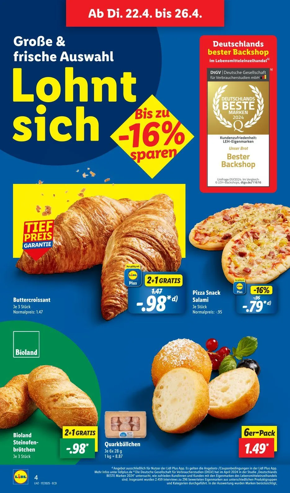 Lidl Angebote von 22. April bis 26. April 2025 - Prospekt seite 4