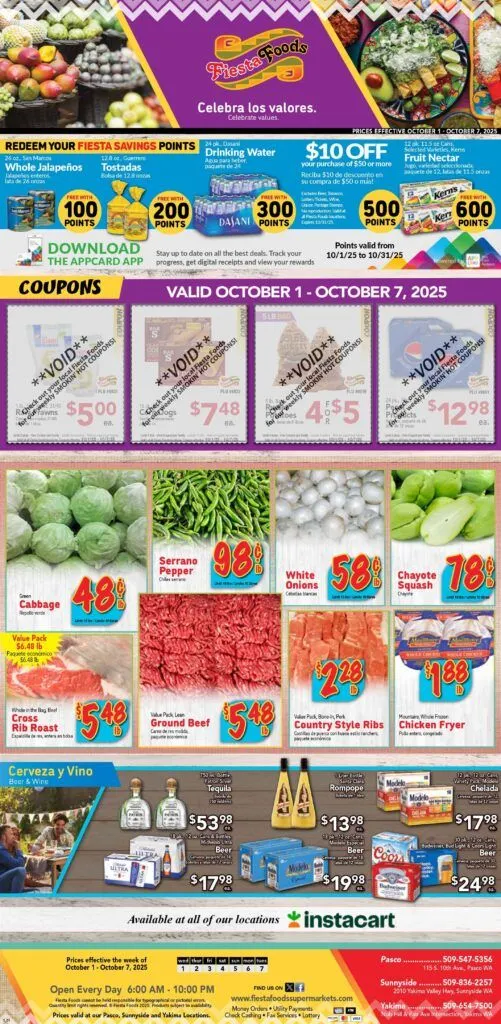 Weekly ad Fiesta Foods SuperMarkets Sales from October 1 to October 7 2025 - Page 1