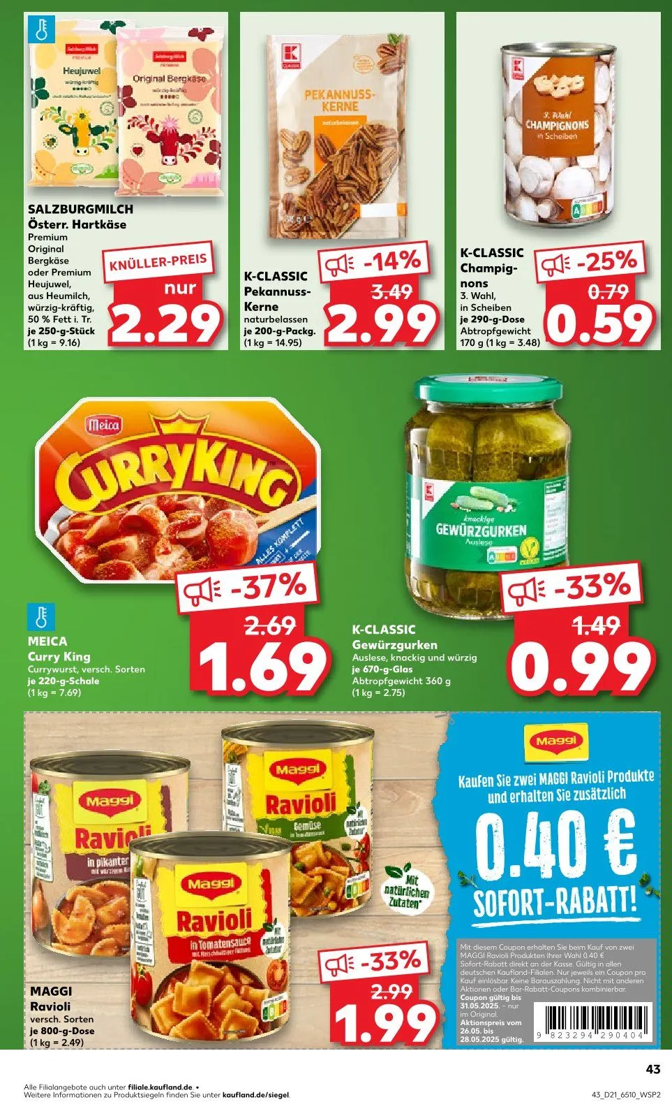 Kaufland Prospekt von 22. Mai bis 28. Mai 2025 - Prospekt seite 43