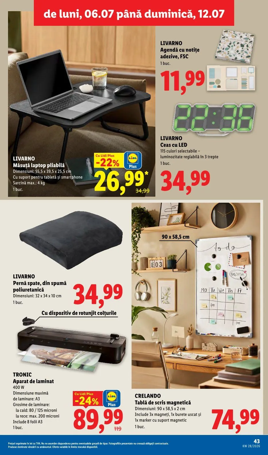 Catalog Oferte de neratat Lidl de la 6 iulie până la 12 iulie 2026 - Revista Pagina 43