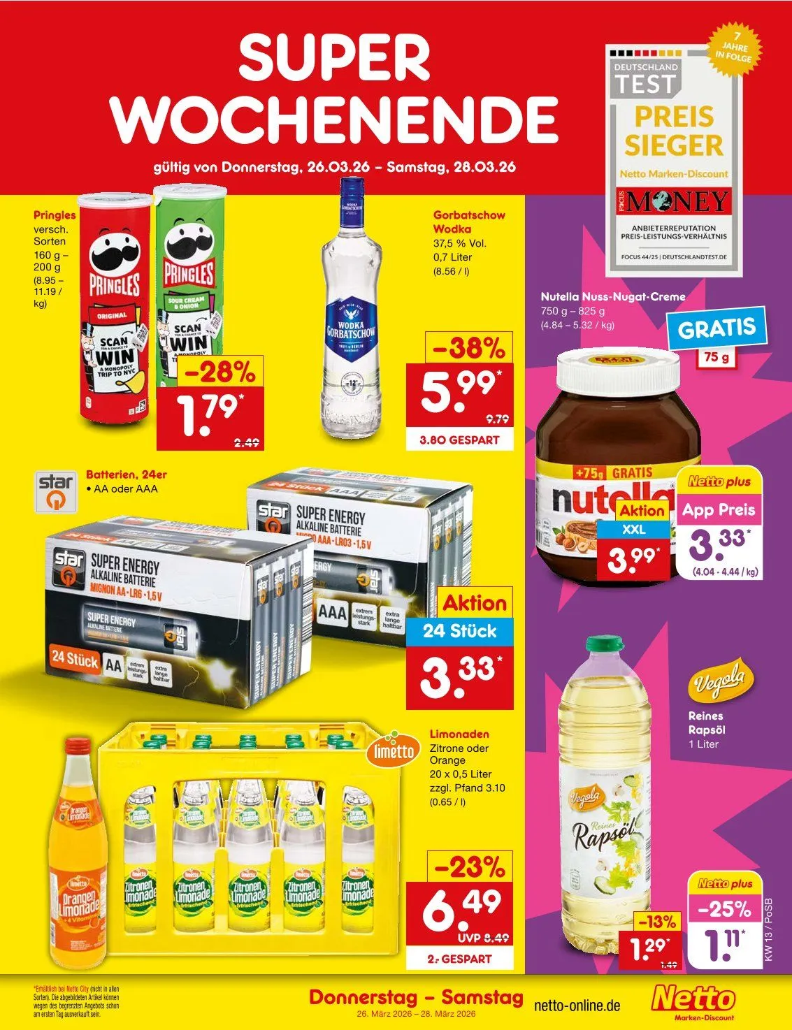 Netto Marken-Discount Prospekte von 23. März bis 28. März 2026 - Prospekt seite 43
