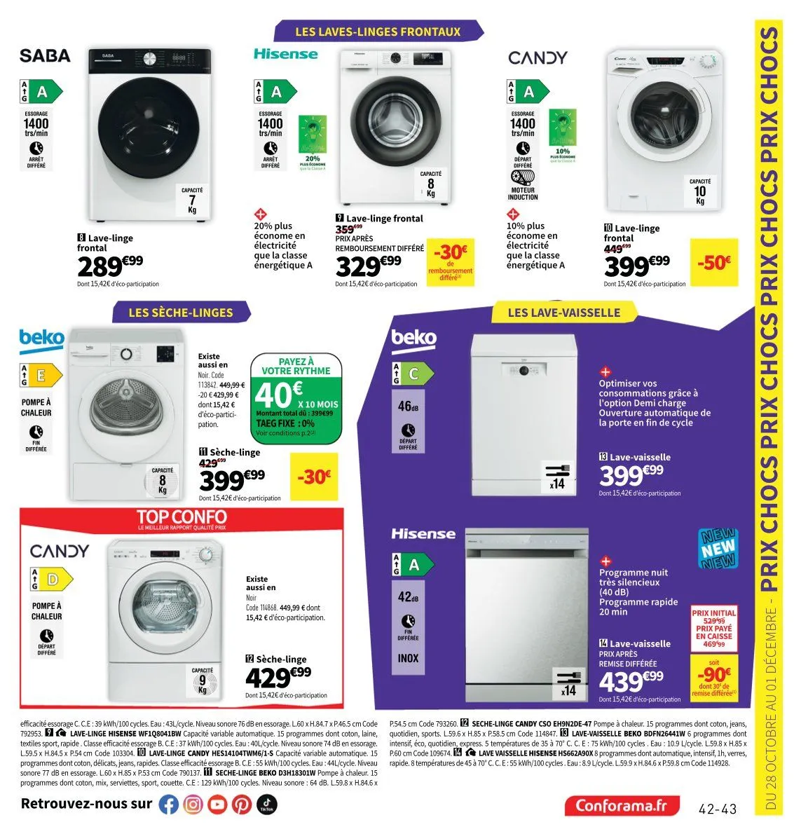 Catalogues Conforama du 28 octobre au 25 décembre 2025 - Catalogue page 43