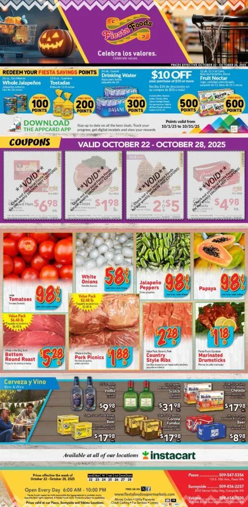 Weekly ad Fiesta Foods SuperMarkets Sales from October 22 to October 28 2025 - Page 