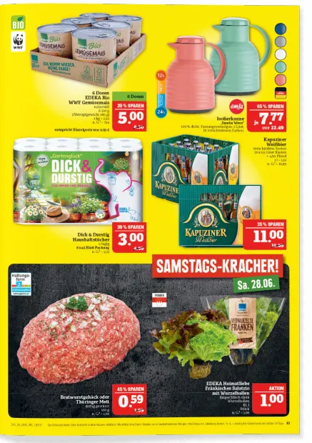 Aktueller Prospekt von MARKTKAUF von 22. Juni bis 28. Juni 2025 - Prospekt seite 43