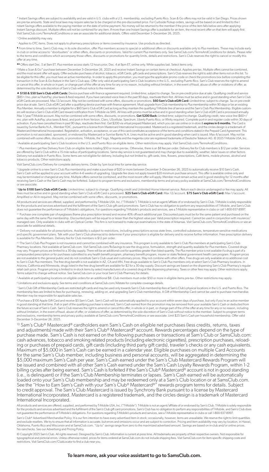 Weekly ad Sam's Club Sales from December 3 to December 26 2025 - Page 47