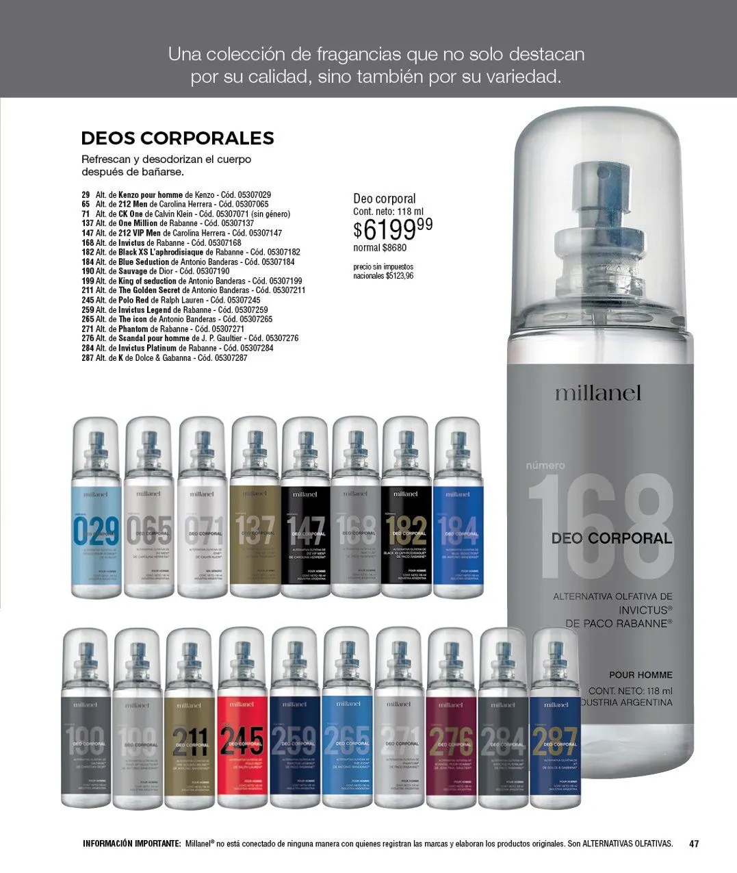 Ofertas de  Ofertas Millanel 15 de septiembre al 19 de octubre 2025 - Página 47 del catálogo