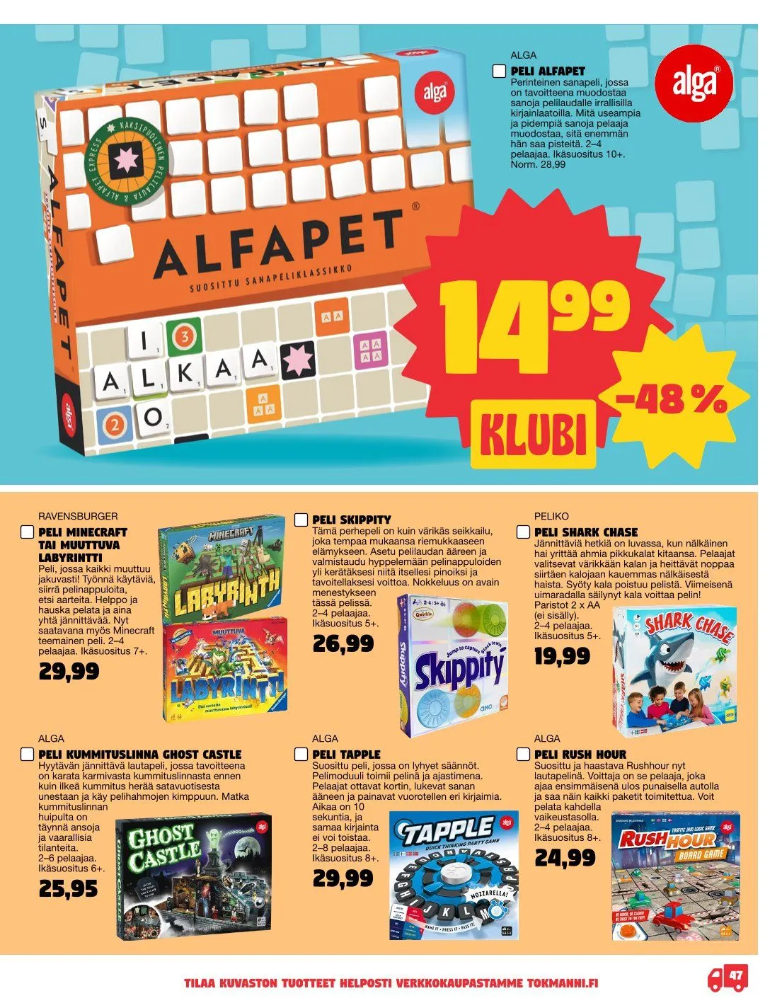 Tokmanni Tarjoukset voimassa alkaen 3. marraskuuta - 24. joulukuuta 2025 - Tarjouslehti sivu 47