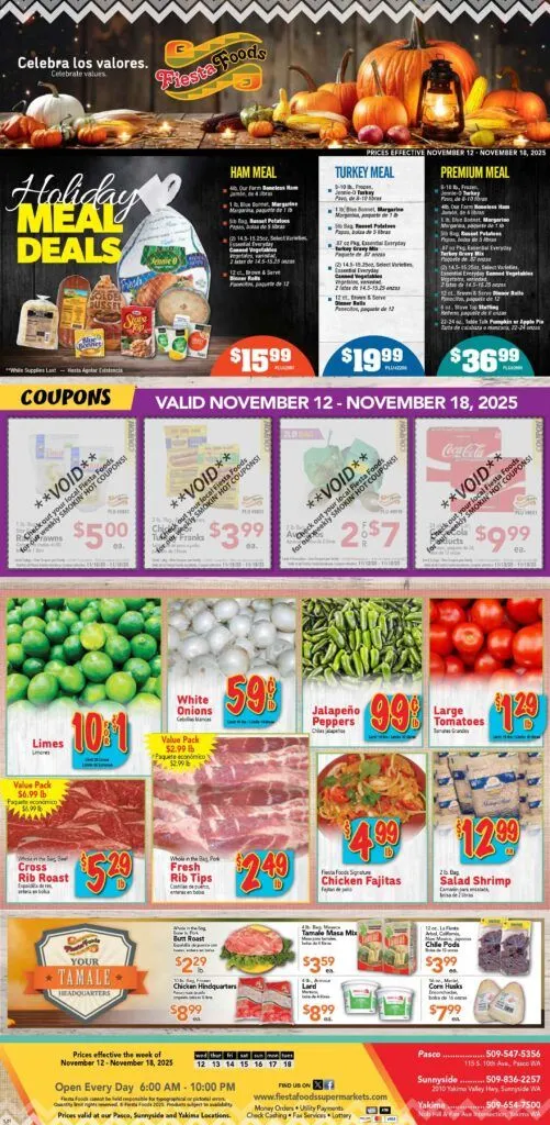 Weekly ad Fiesta Foods SuperMarkets Sales from November 12 to November 18 2025 - Page 1