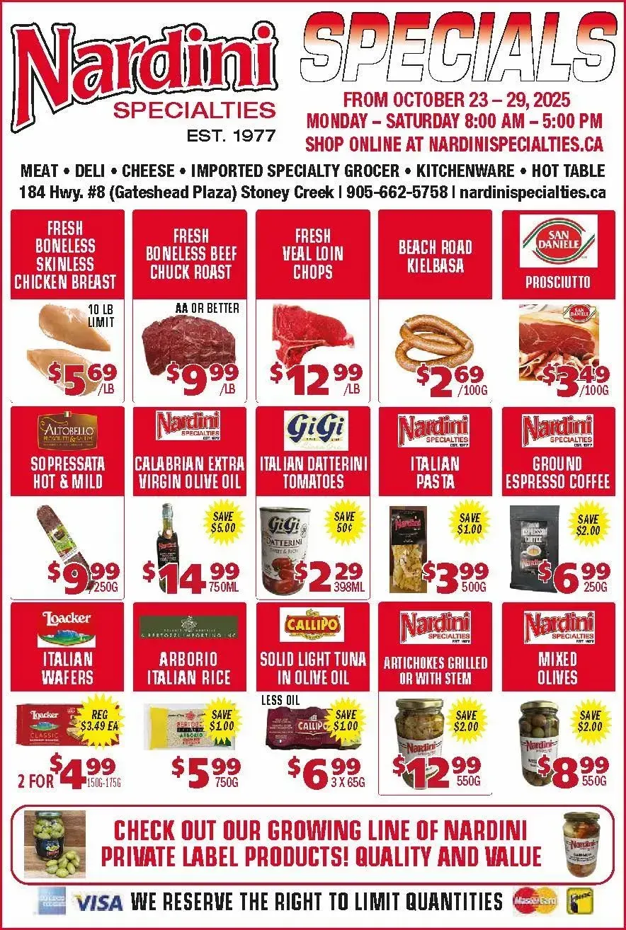  Nardini Specialtie Sales from October 23 to October 29 2025 - flyer page 