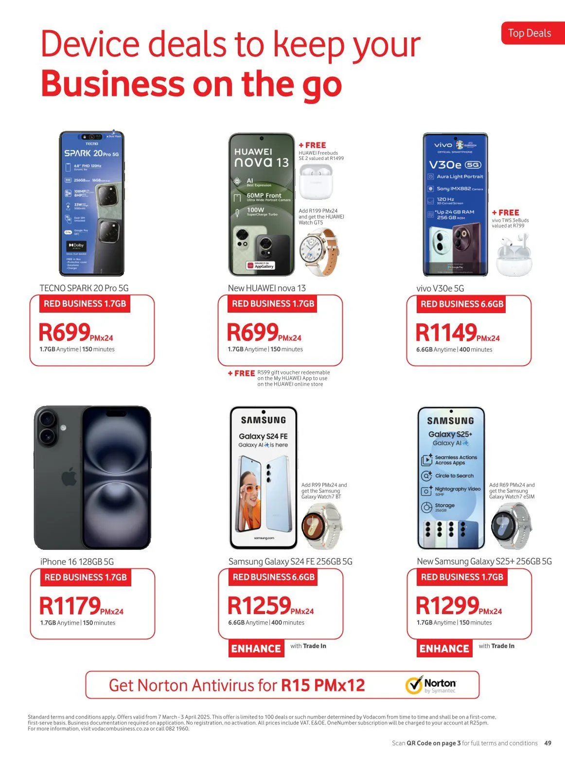 Vodacom Deals from 7 March to 3 April 2025 - Catalogue Page 49