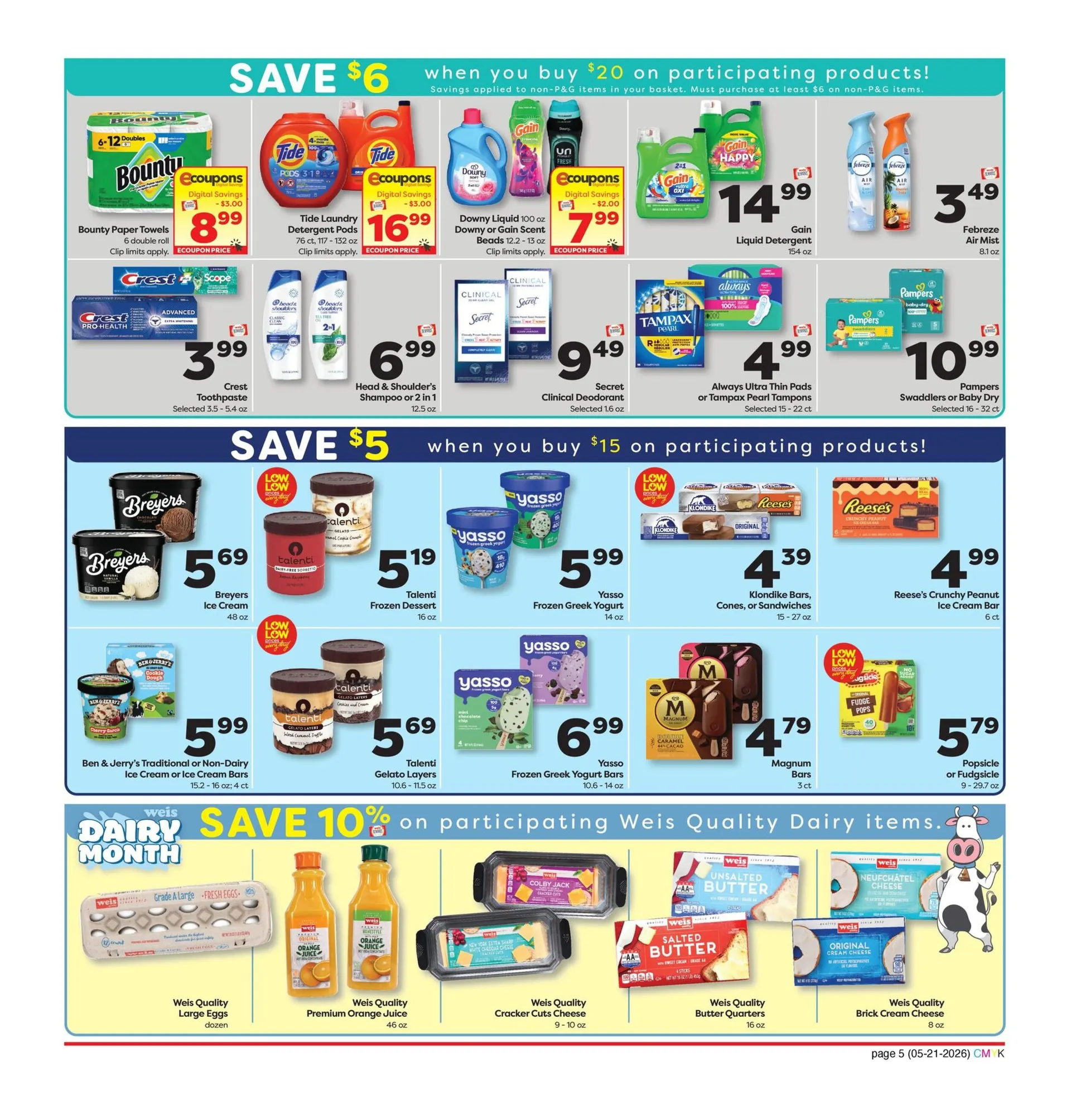 Weekly promotion Weis Sales spanning from May 21 to June 17 2026 - Page 5 for Catalogue 365