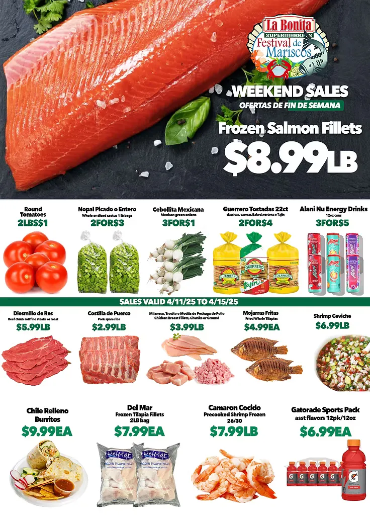 Weekly ad La Bonita Supermarkets Sales from April 17 to April 21 2025 - Page 1