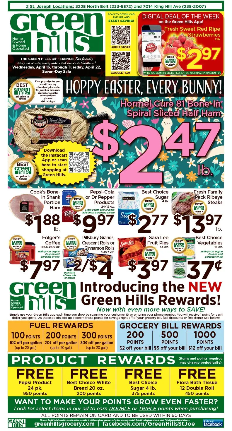 Weekly ad Green Hills Grocery Deals from April 17 to April 22 2025 - Page 1