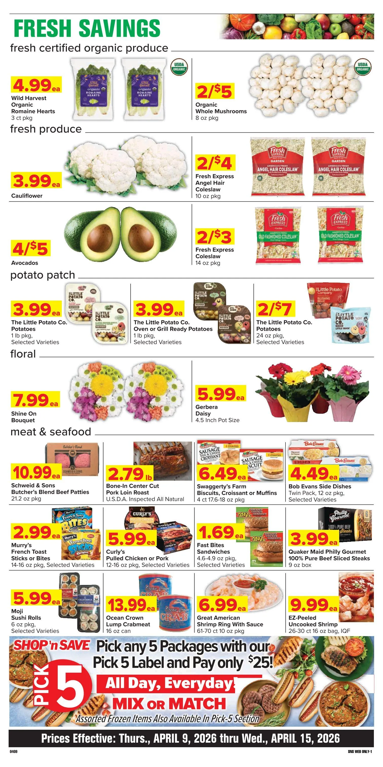 Weekly promotion Shop'n Save Sales spanning from April 9 to April 15 2026 - Page 5 for Catalogue 365