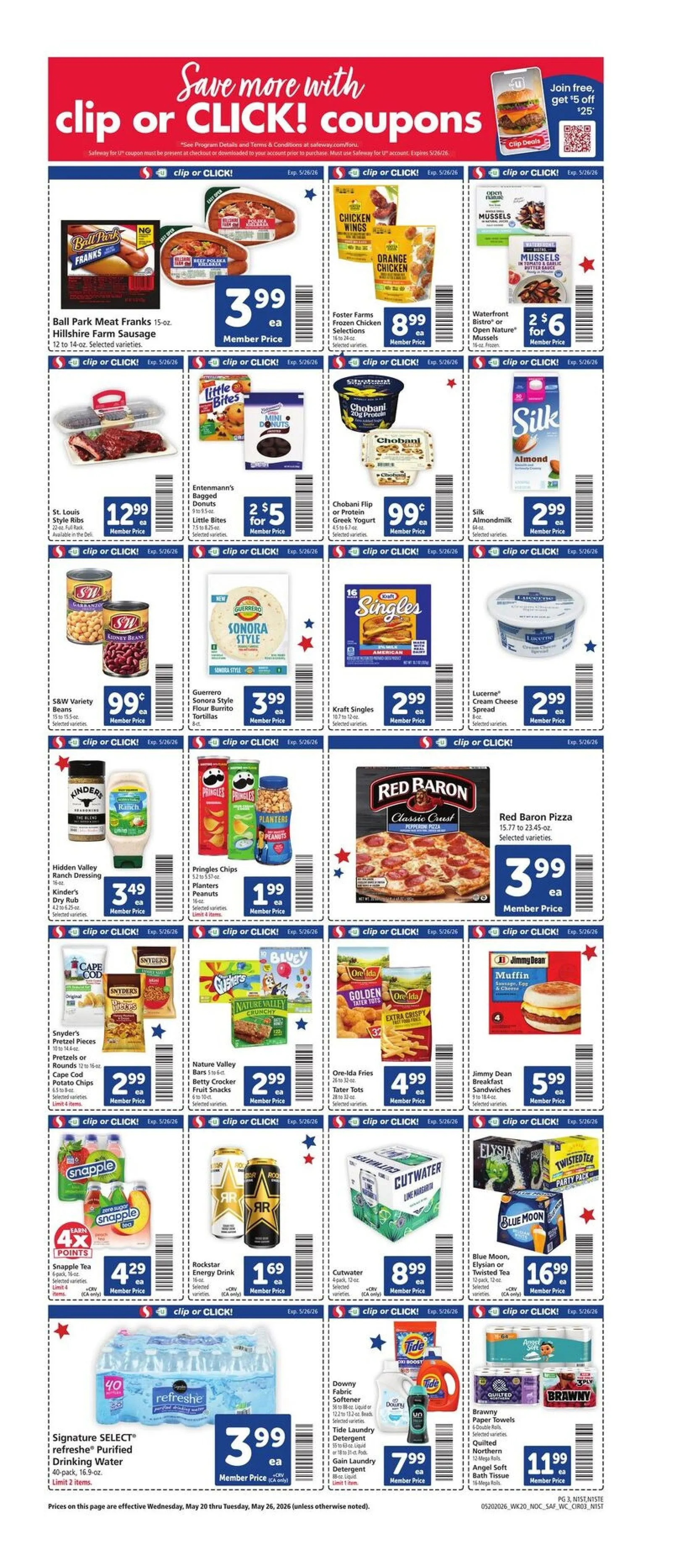 Weekly promotion Safeway Sales spanning from May 20 to May 26 2026 - Page 5 for Catalogue 365