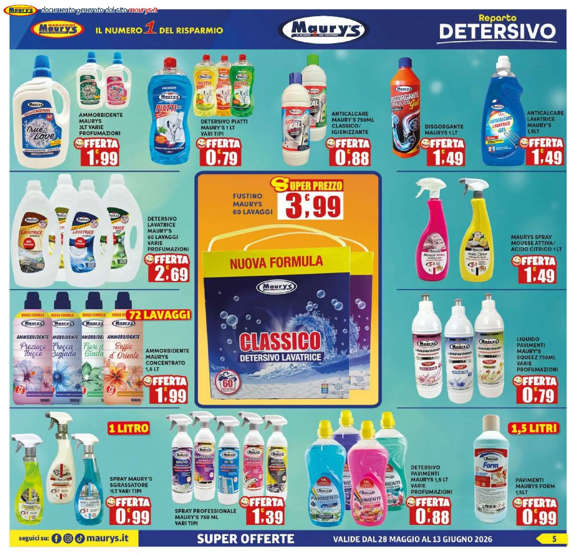 Maury's Volantino da 28 maggio a 13 giugno di 2026 - Pagina del volantino 5