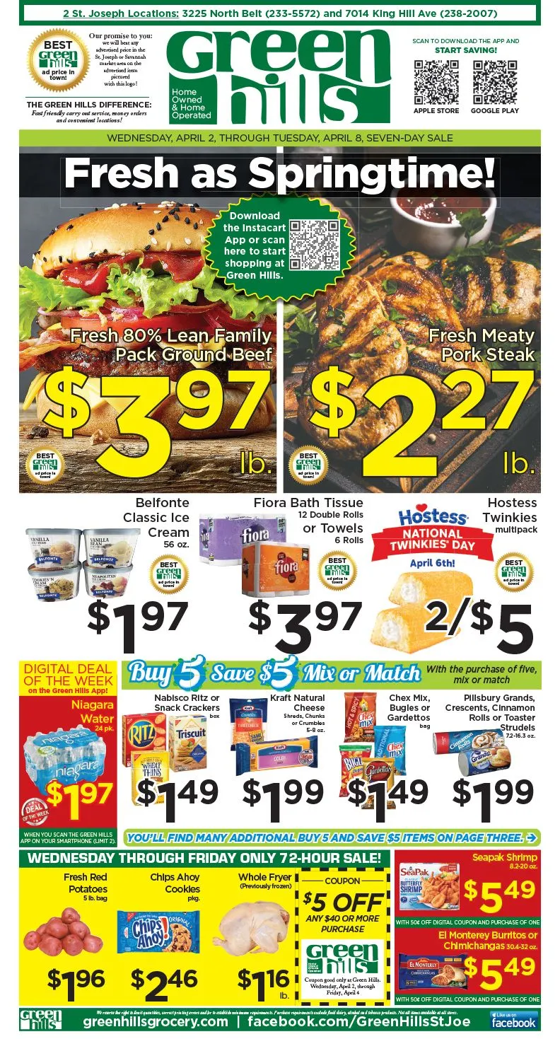 Weekly ad  Green Hills Grocery Sales from April 2 to April 8 2025 - Page 