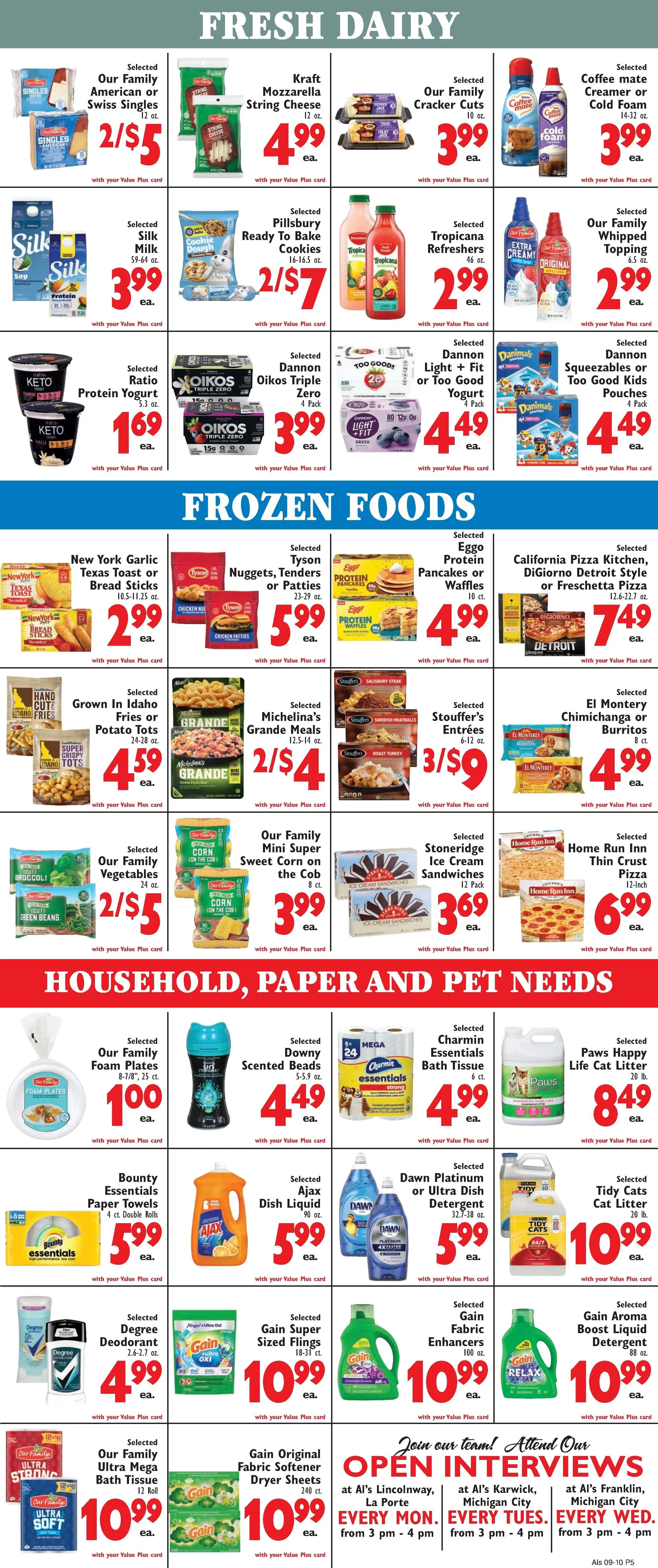 Weekly promotion Al's Supermarket Sales spanning from September 10 to September 16 2025 - Page 5 for Catalogue 365