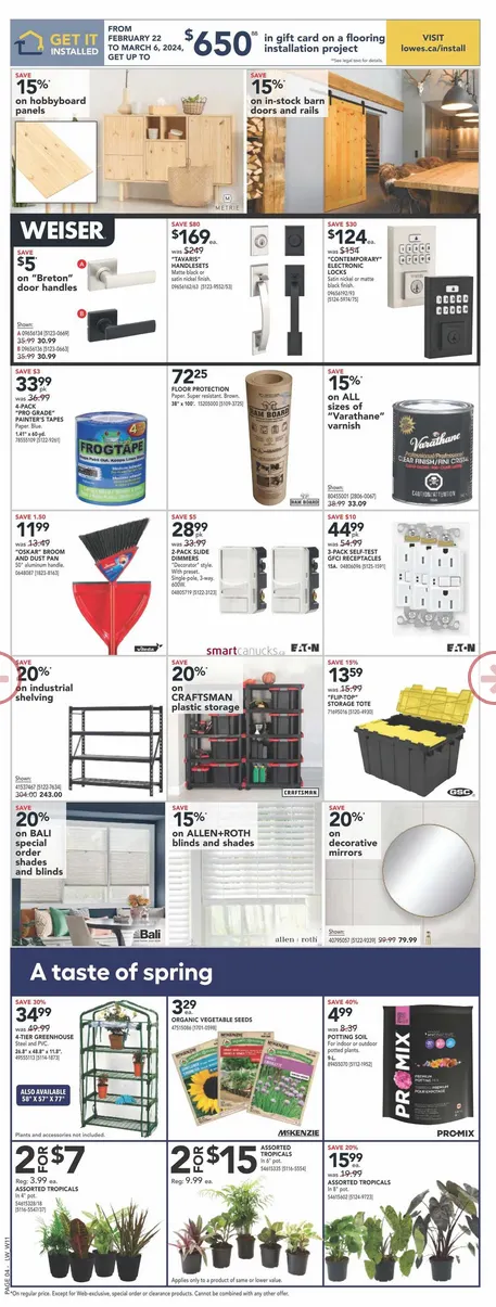 Lowe's Sales from February 22 to March 6 2026 - flyer page 5