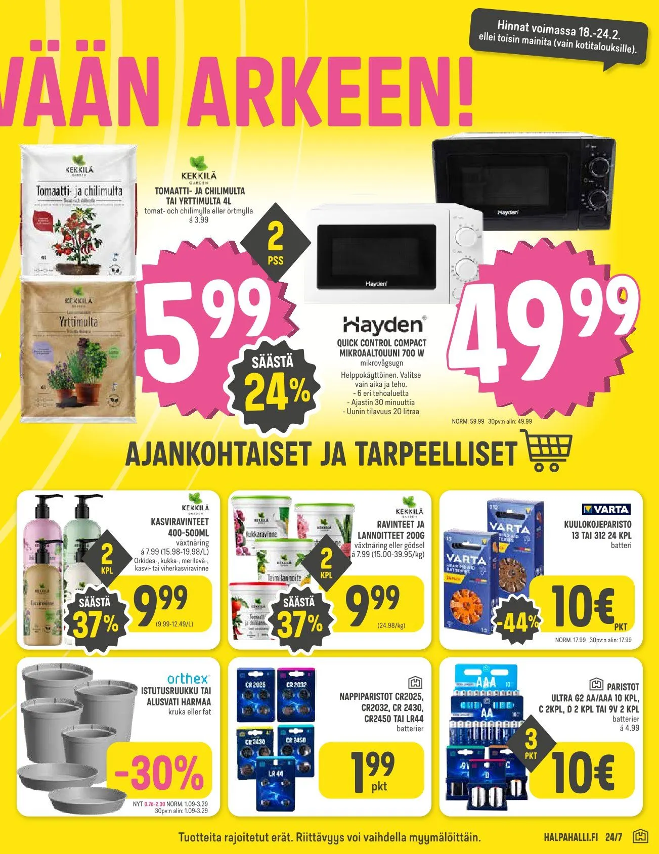Kaupan HalpaHalli uusimmat tarjoukset voimassa alkaen 18. helmikuuta - 24. helmikuuta 2026 - Tarjouslehti sivu 5