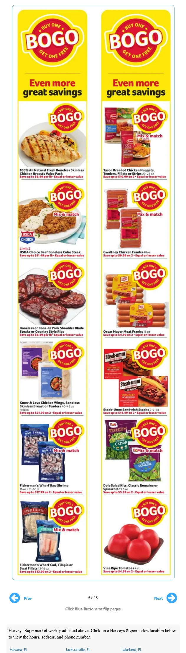 Weekly promotion Harveys Supermarket Sales spanning from January 28 to February 2 2026 - Page 5 for Catalogue 365
