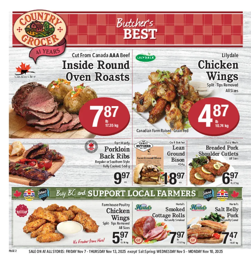 Country Grocer Sales from November 7 to November 13 2025 - flyer page 1