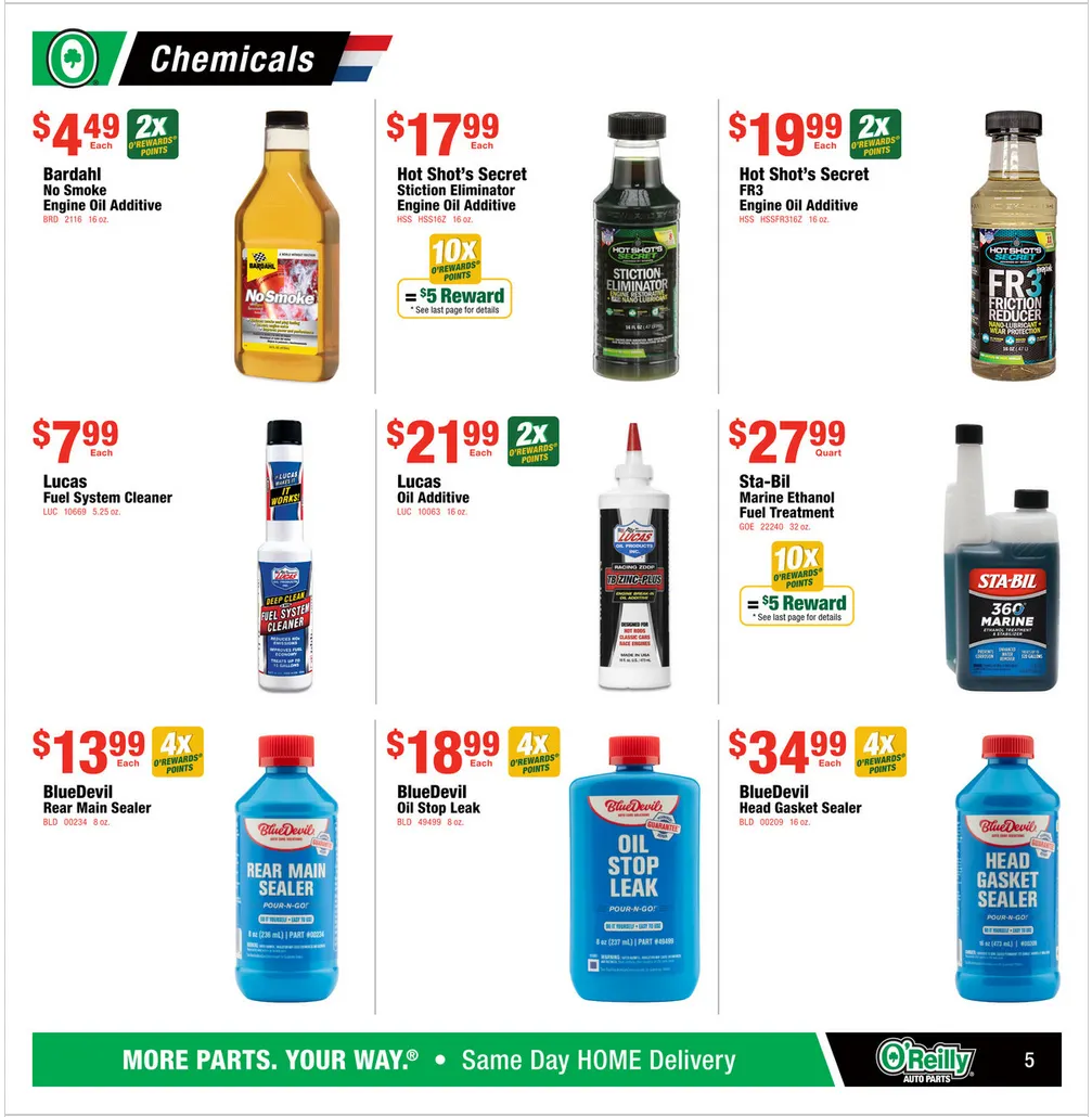 Weekly promotion O'Reilly Auto Parts Sales spanning from May 27 to June 23 2026 - Page 5 for Catalogue 365