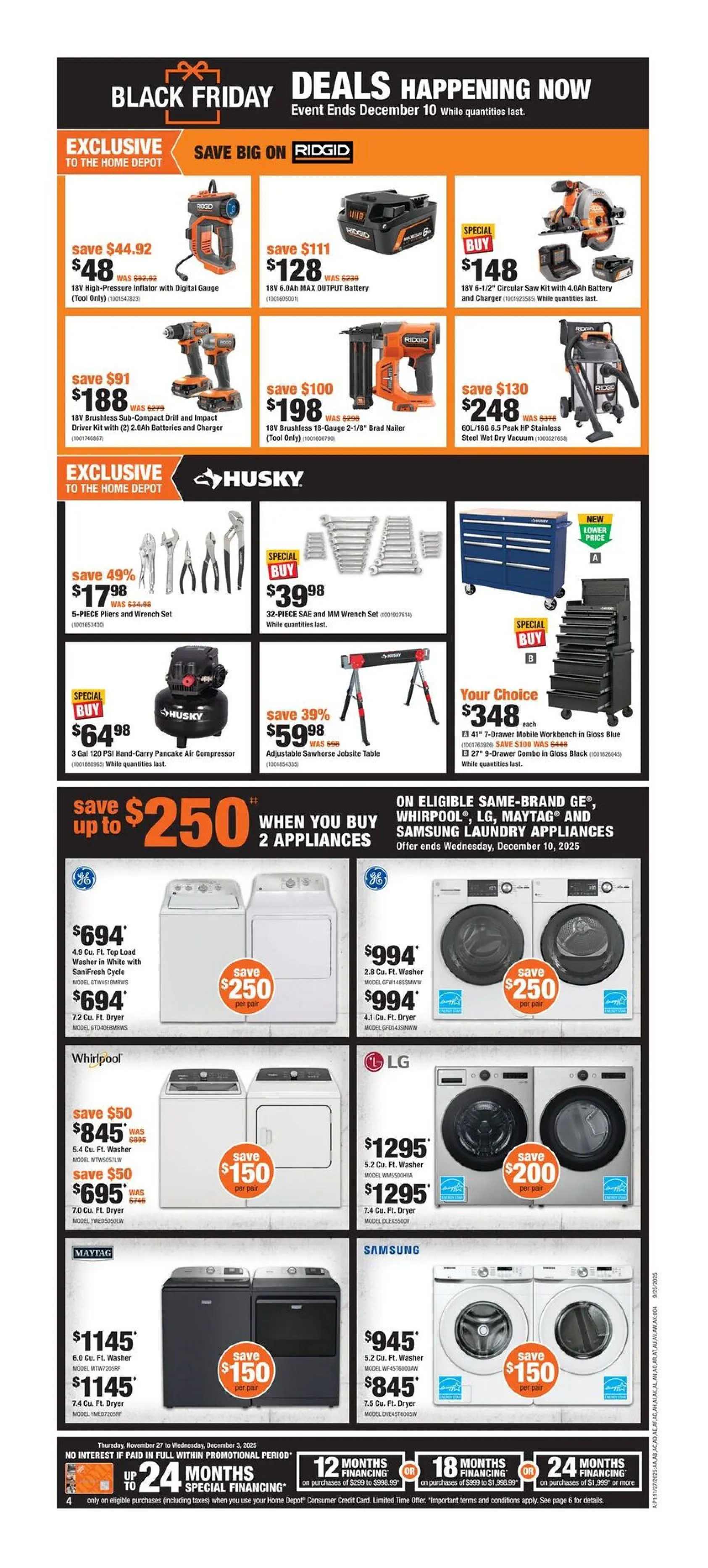 The Home Depot Sales from November 27 to December 10 2025 - flyer page 5