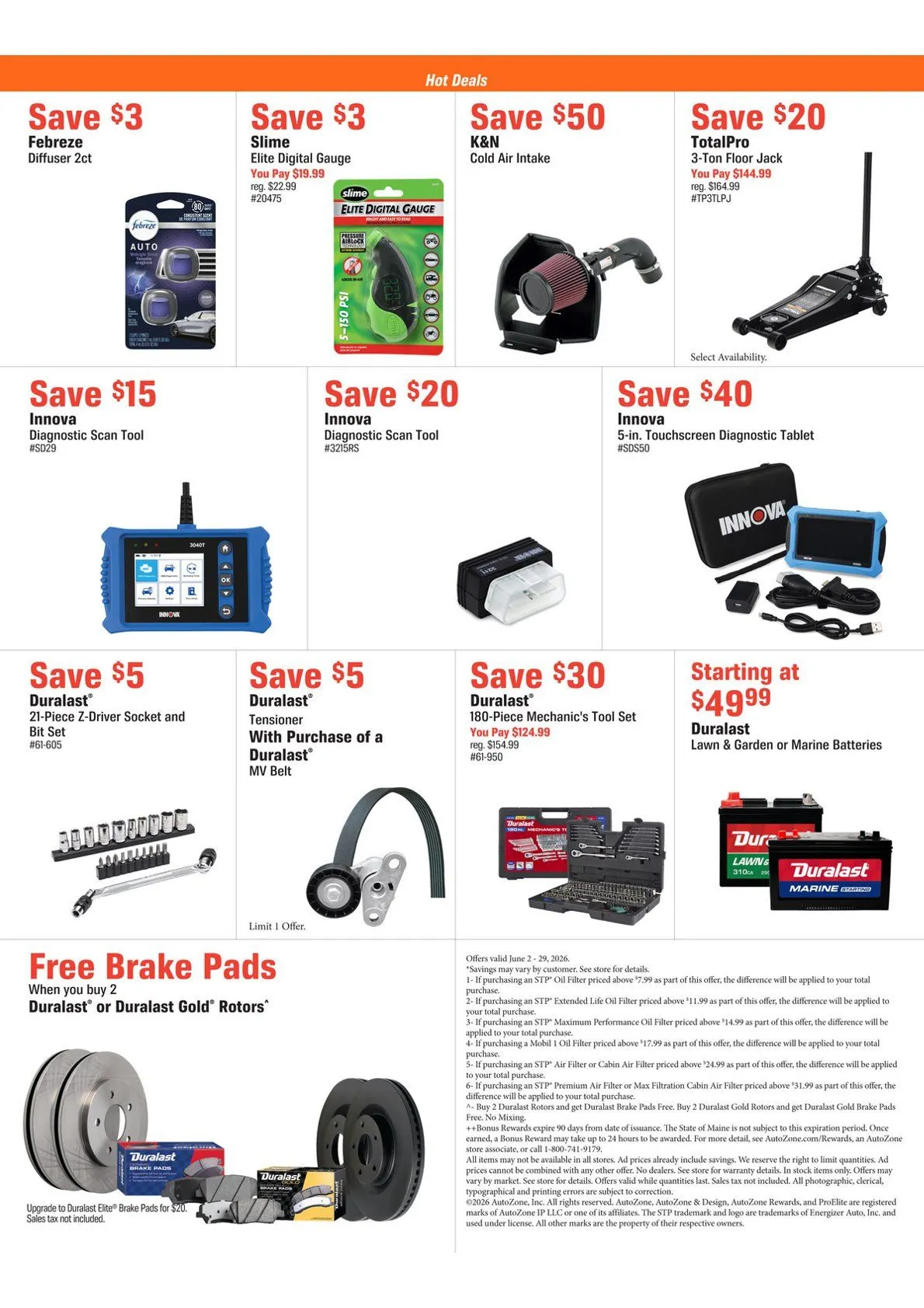 Weekly promotion Autozone  Sales spanning from June 2 to June 29 2026 - Page 5 for Catalogue 365