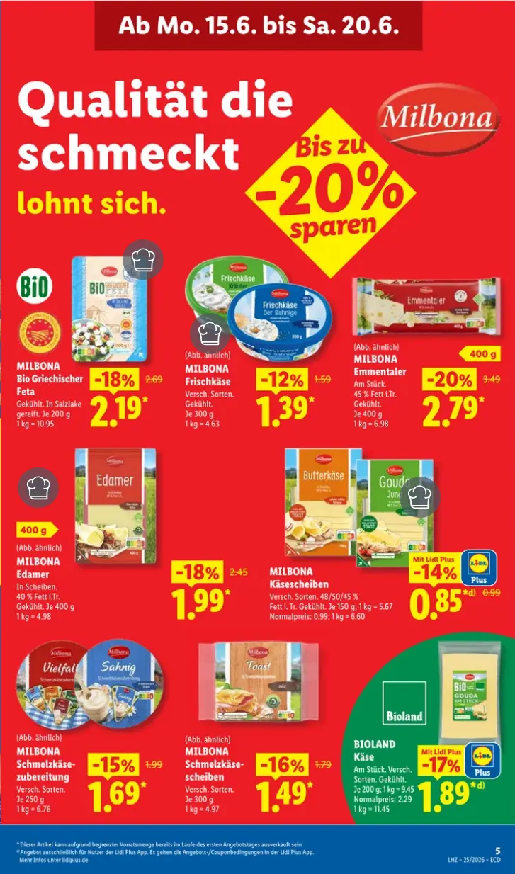 Lidl Prospekte von 15. Juni bis 20. Juni 2026 - Prospekt seite 5