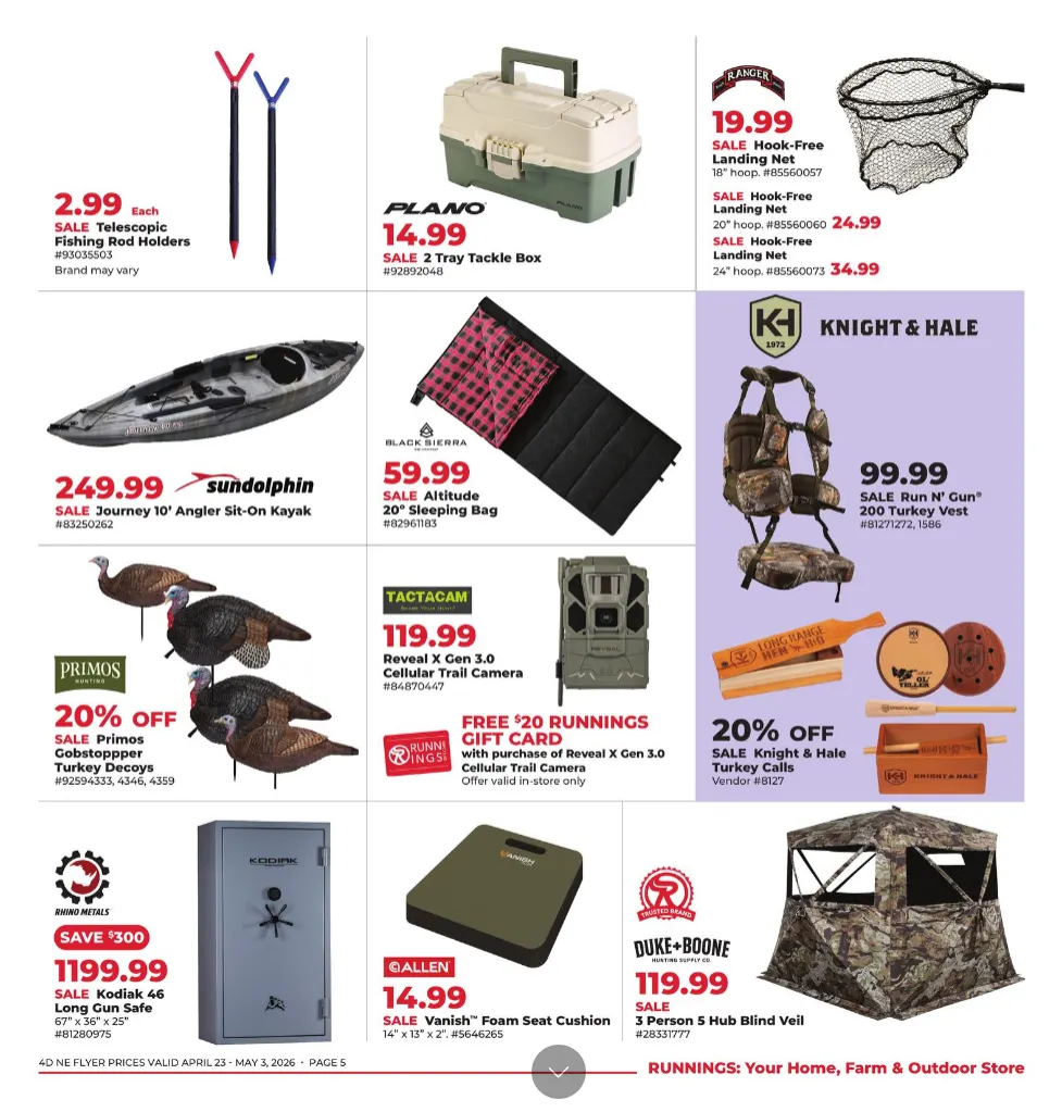 Weekly promotion Runnings Sales spanning from April 23 to May 3 2026 - Page 5 for Catalogue 365