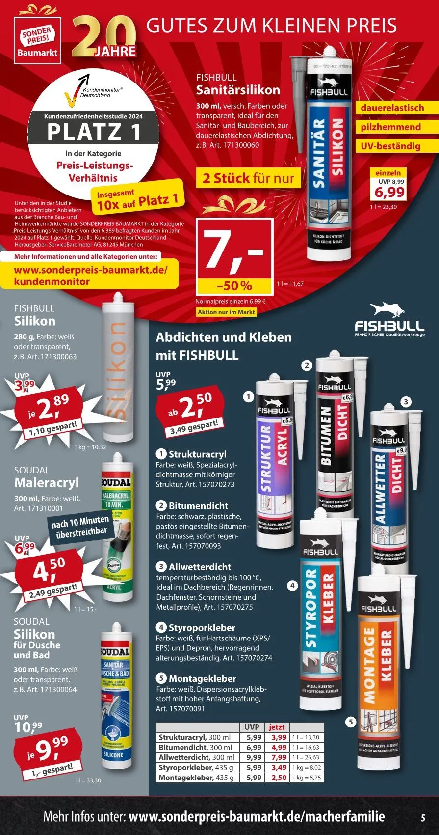  Sonderpreis-Baumarkt Prospekte  von 5. April bis 11. April 2025 - Prospekt seite 5